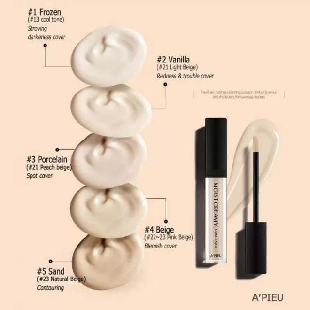 A PIEU Консилер увлажняющий кремовый, No.3 | 7г | APIEU Moist Creamy Concealer, No.3 Porcelain