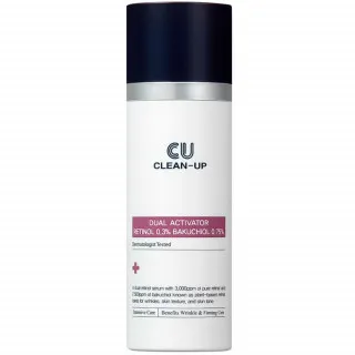 CU CLEAN-UP Activator Сыворотка - активатор двойного действия, с ретинолом 0.3% и бакучиолом 0.75% | 30мл | CUSKIN CU CLEAN-UP Dual Activator Retinol 0.3% Bakuchiol 0.75%