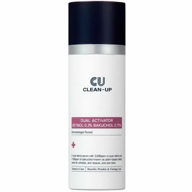 CU CLEAN-UP Activator Сыворотка - активатор двойного действия, с ретинолом 0.3% и бакучиолом 0.75% | 30мл | CUSKIN CU CLEAN-UP Dual Activator Retinol 0.3% Bakuchiol 0.75%