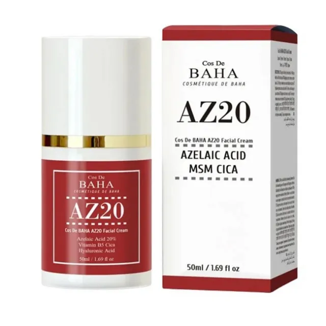 Cos De BAHA Крем для лица с азелаиновой кислотой 20% | 50мл | Azelaic Acid Facial Cream (AZ20)