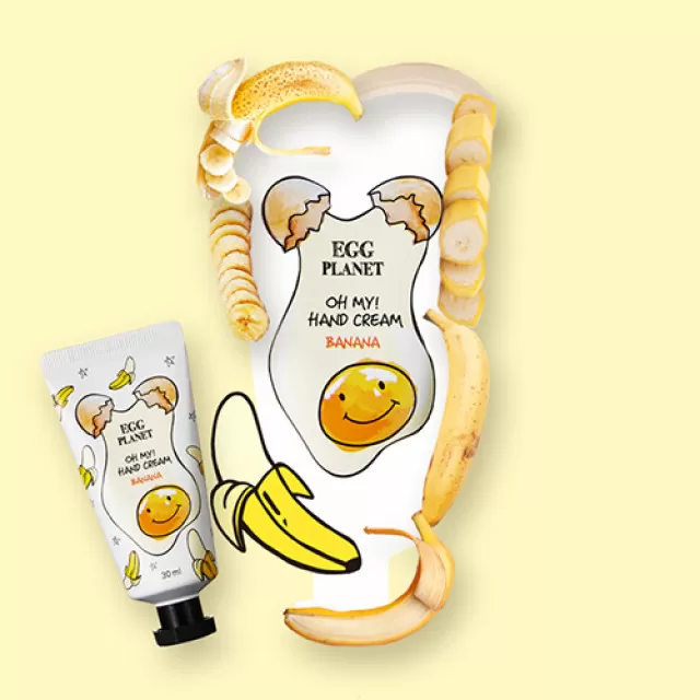 DAENG GI MEO RI Egg Planet Крем для рук, банановый | 30мл | Egg Planet Oh My! Hand Cream Banana