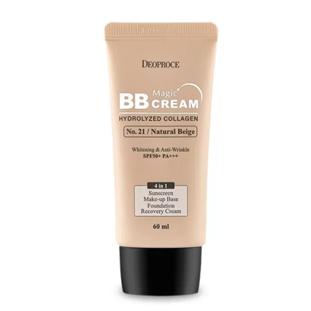 Deoproce Magic Крем BB с коллагеном и гиалуроновой кислотой, SPF50+ PA+++, no.21 Natural Beige | 60мл | Magic BB Cream, SPF50+ PA+++, no.21 Natural Beige 