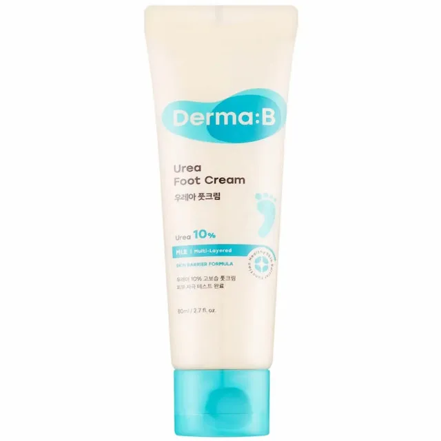 Derma:B Крем ламеллярный для ног с мочевиной, смягчающий | 80мл | Urea Foot Cream