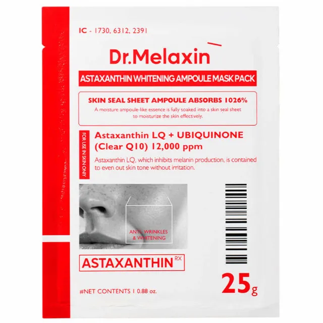 Dr.Melaxin ASTAXANTHIN Маска тканевая с астаксантином | 25г | ASTAXANTHIN Brightening Ampoule Mask