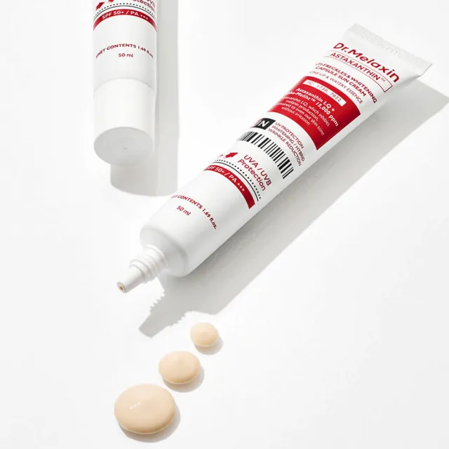 Dr.Melaxin ASTAXANTHIN Крем солнцезащитный капсульный с астаксантином SPF50+ PA+++ | 50мл | ASTAXANTHIN Anti Freckles Whitening Capsule Sun Cream SPF 50+ PA+++