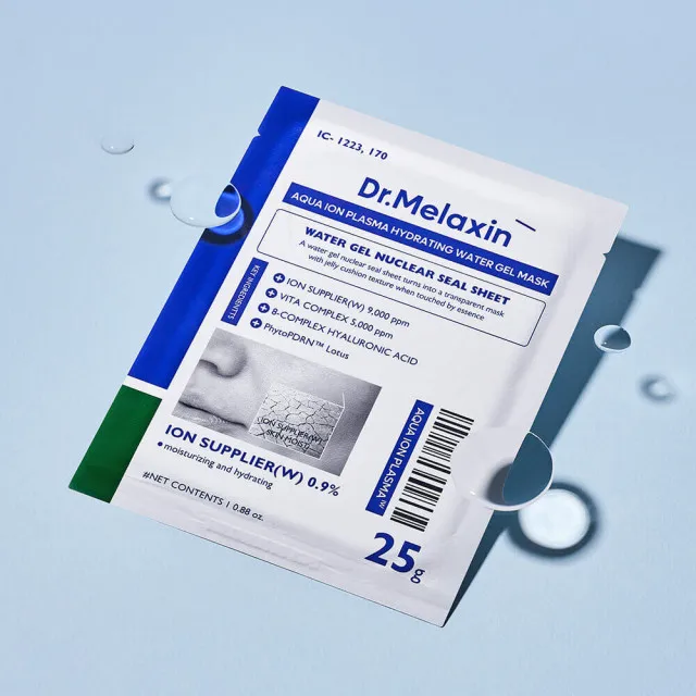 Dr.Melaxin AQUA ION Маска тканевая с аква-ионной плазмой | 25г | AQUA ION PLASMA Hydrating Water Gel Mask