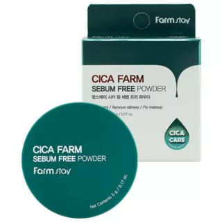 FarmStay Cica Farm Пудра рассыпчатая матирующая с экстрактом центеллы | 5г | Cica Farm Sebum Free Powder