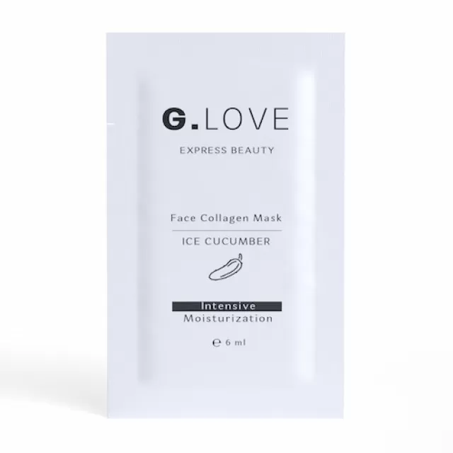 G.LOVE Маска для лица с коллагеном и гиалуроновой кислотой | 6мл | G LOVE Face Collagen Mask ICE CUCUMBER