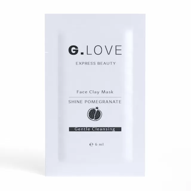 G.LOVE Маска для лица с розовой и красной глиной | 6мл | G LOVE Face Clay Mask SHINE POMEGRANATE