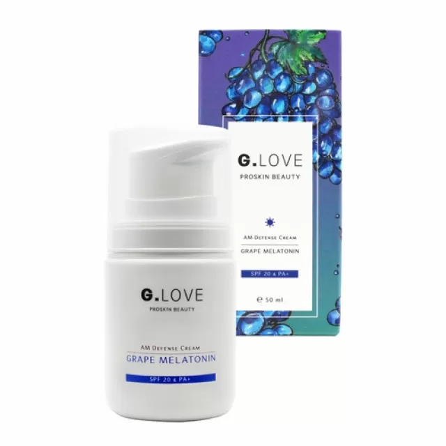 G.LOVE Крем дневной защитный для лица SPF 20 PA+ | 50мл | G LOVE AM Defense Cream Grape Melatonin SPF 20 PA+