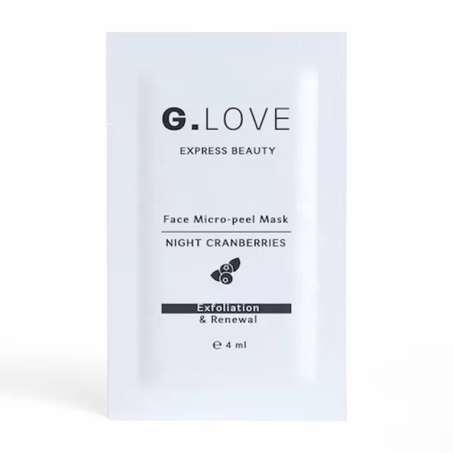G.LOVE Маска ночная обновляющая | 4мл | G LOVE Face Micro-peel Mask NIGHT CRANBERRIES