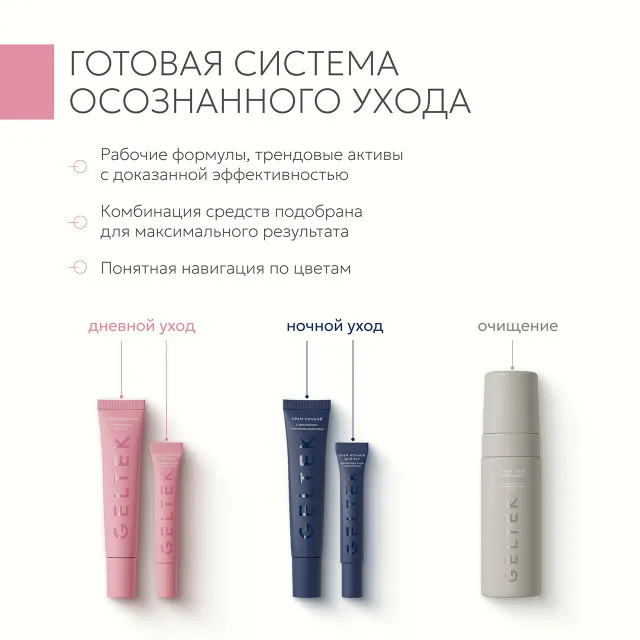 GELTEK Day/Night Пенка для умывания для сухой и чувствительной кожи, 150мл, ГЕЛЬТЕК