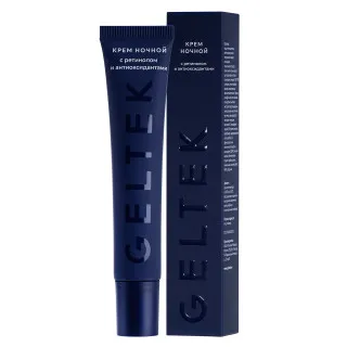 GELTEK Day/Night Крем ночной с ретинолом и антиоксидантами, 50мл, ГЕЛЬТЕК