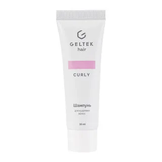 GELTEK hair Шампунь для кудрявых волос (без сульфатов и без силиконов), 30мл (туба), ГЕЛЬТЕК
