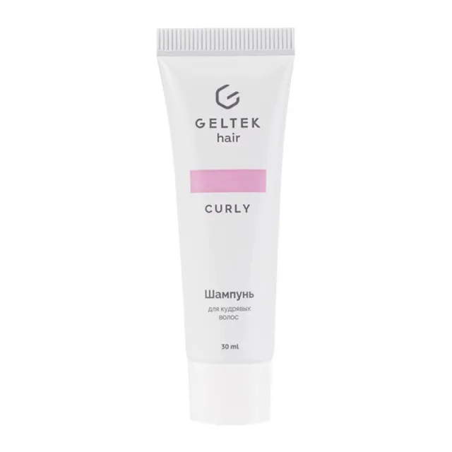 GELTEK hair Шампунь для кудрявых волос (без сульфатов и без силиконов), 30мл (туба), ГЕЛЬТЕК