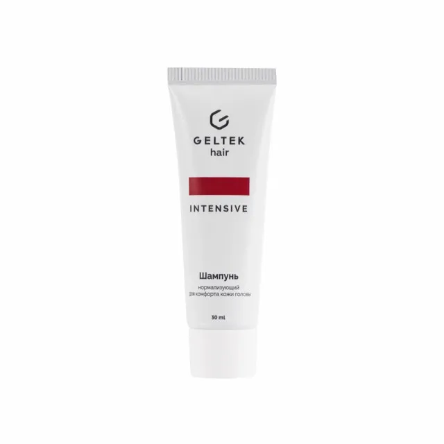 GELTEK hair Шампунь нормализующий для комфорта кожи головы (против перхоти), 30мл (туба), ГЕЛЬТЕК
