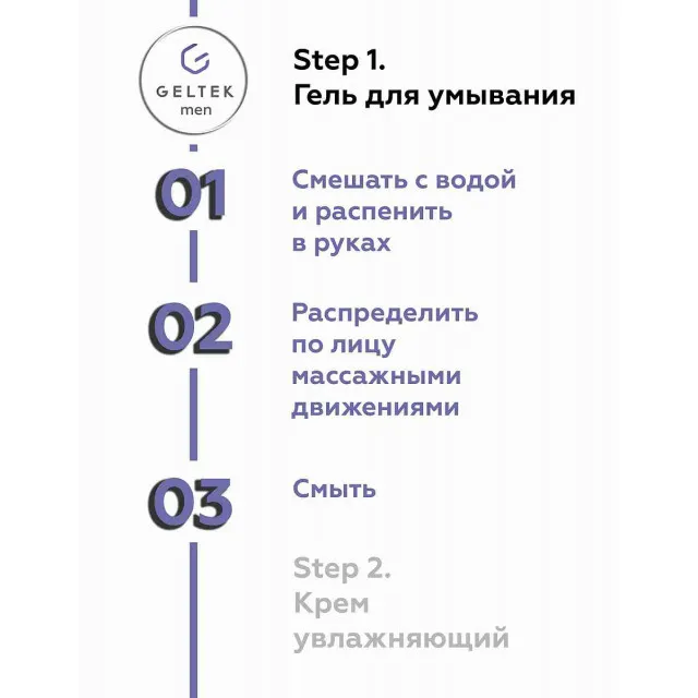 ГЕЛЬТЕК Men Гель для умывания, 200мл, GELTEK Men