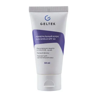 ГЕЛЬТЕК sun protection Минеральный крем Sun Shield SPF 50, 50мл, GELTEK