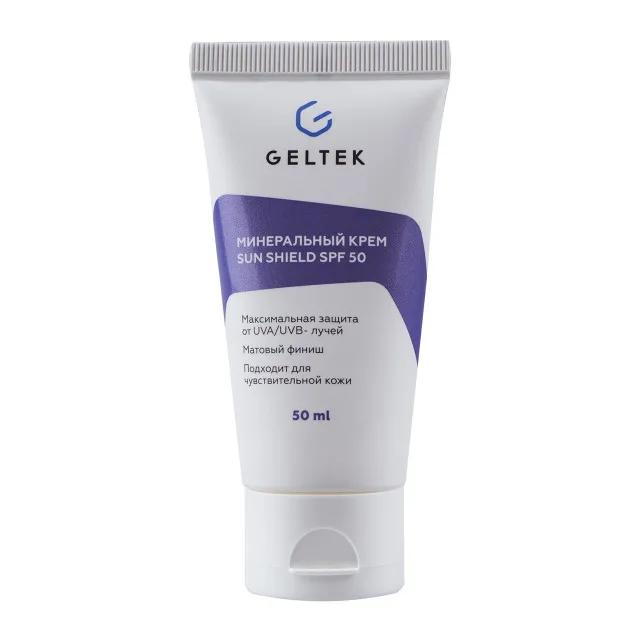 ГЕЛЬТЕК sun protection Минеральный крем Sun Shield SPF 50, 50мл, GELTEK