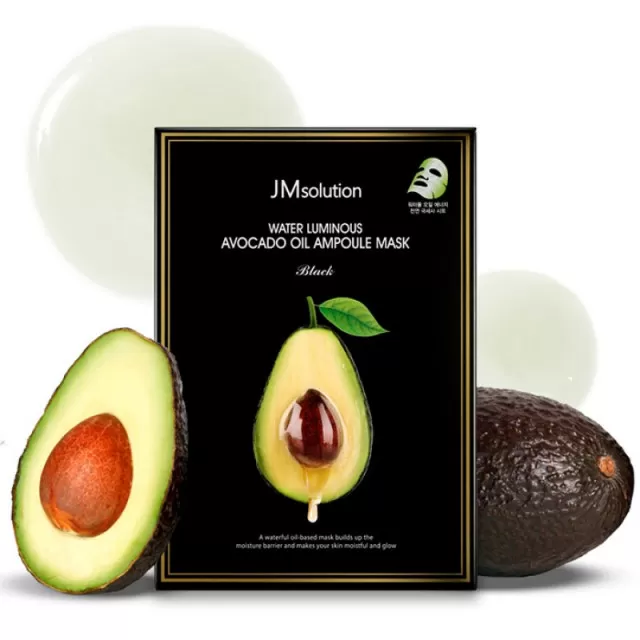 JMsolution Маска тканевая питательная с авокадо | 35ml | Water Luminous Avocado Oil Ampoule Mask