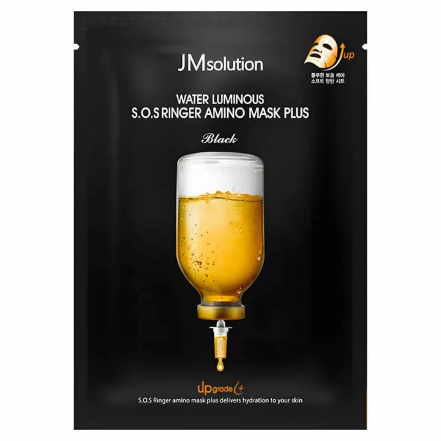 JMsolution Water Luminous Маска тканевая с аминокислотами, омолаживающая и укрепляющая | 30мл | Water Luminous S.O.S. Ringer Amino Mask Plus Black