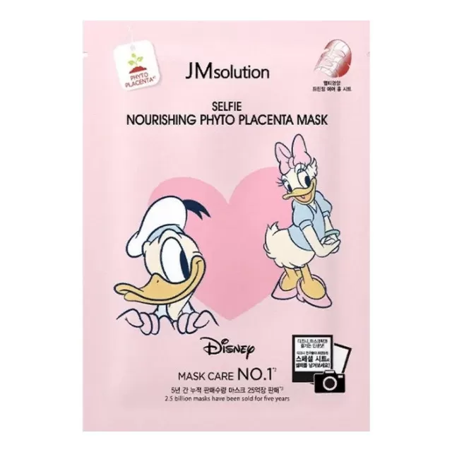 JMsolution Disney Маска тканевая с фитоплацентой, питательная | 30мл | Selfie Nourishing Phyto Placenta Mask