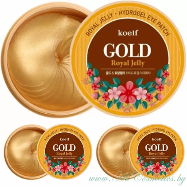(промо 3 упаковки по спец.цене) koelf GOLD Гидрогелевые патчи для кожи вокруг глаз, с золотом и пчелиным маточным молочком | 3х60шт | GOLD Royal Jelly Hydro Gel Eye Patch