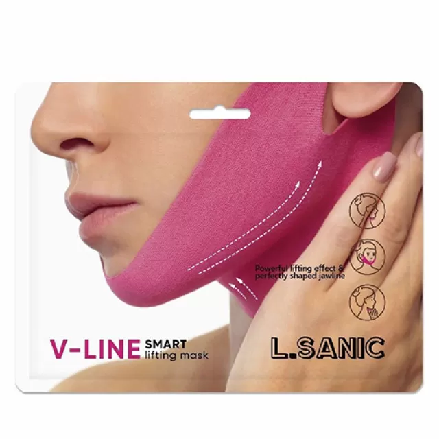 L.SANIC Маска-бандаж для коррекции овала лица | 1шт(20г) | LSANIC V-Line Smart Lifting Mask