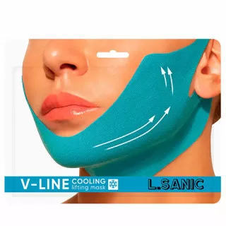 L.SANIC Маска-бандаж для коррекции овала лица, с охлаждающим эффектом | 1шт(20г) | LSANIC V-Line Cooling Lifting Face Mask