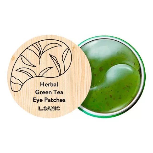 L.SANIC Патчи гидрогелевые с экстрактом зеленого чая | 60шт | LSANIC Herbal Green Tea Hydrogel Eye Patches
