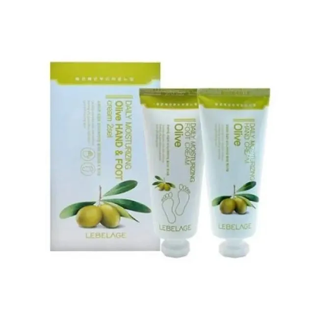 LEBELAGE Набор кремов для рук и ног с оливой | 100мл+100мл | Daily Moisturizing Olive Hand and Foot Cream 2Set