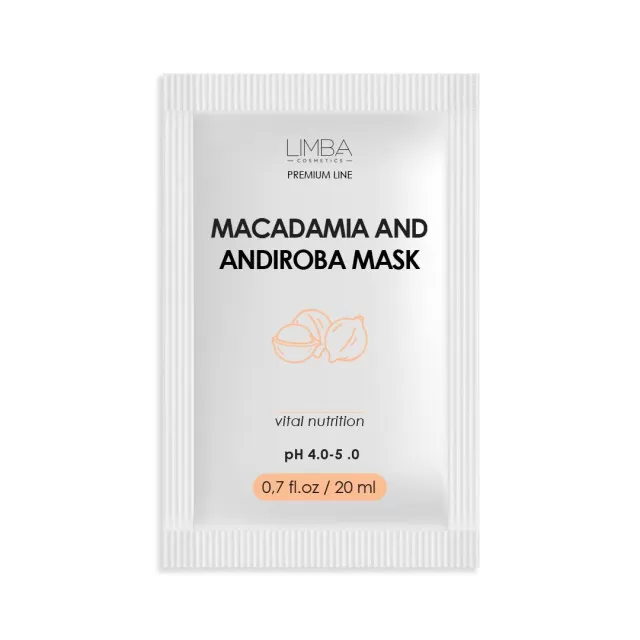 LIMBA Premium Line Маска питательная для волос | 20мл | LIMBA Cosmetics Premium Line Macadamia and Andiroba Mask