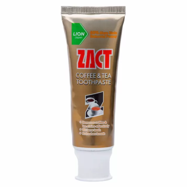 Lion Zact Зубная паста отбеливающая для любителей кофе и чая | 100г | Zact Coffee And Tea Toothpaste