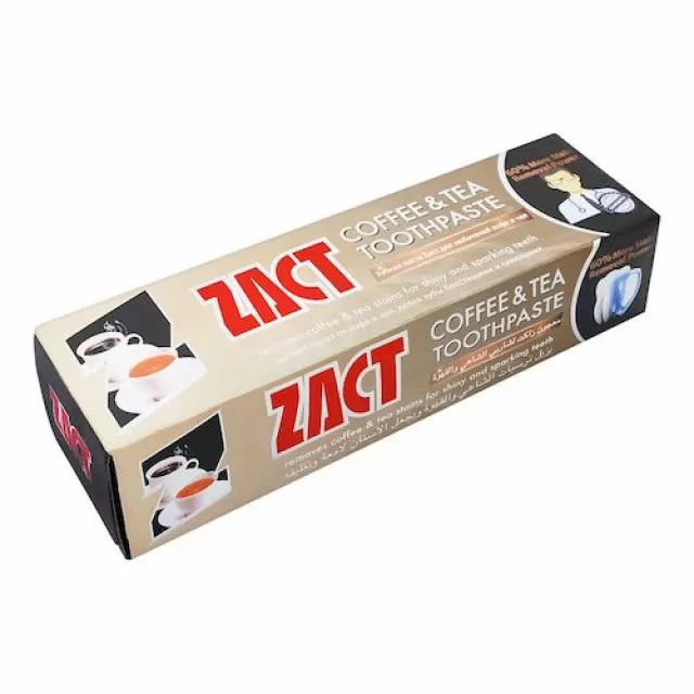 Lion Zact Зубная паста отбеливающая для любителей кофе и чая | 100г | Zact Coffee And Tea Toothpaste
