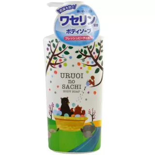 MAX Жидкое мыло для тела с ароматом персика | 450мл | Uruoi No Sachi Body Soap
