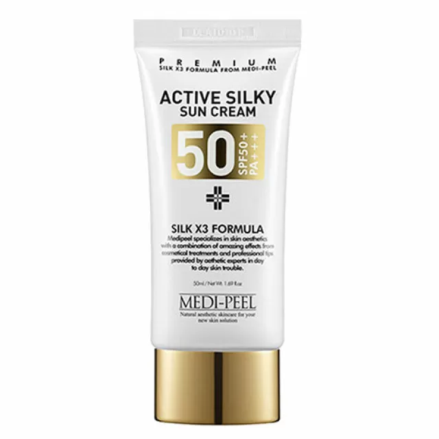 MEDI-PEEL Крем солнцезащитный с эффектом сияния SPF 50+ PA+++ | 50 мл | Active Silky Sun Cream SPF 50+ PA+++