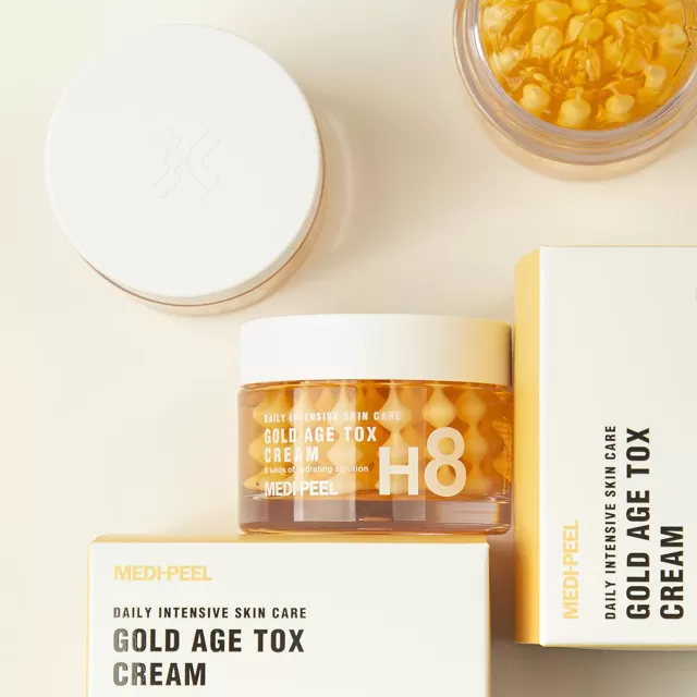 MEDI-PEEL Gold Age Tox Антивозрастной капсульный крем с экстрактом золотого шелкопряда | 50г | Gold Age Tox H8 Cream