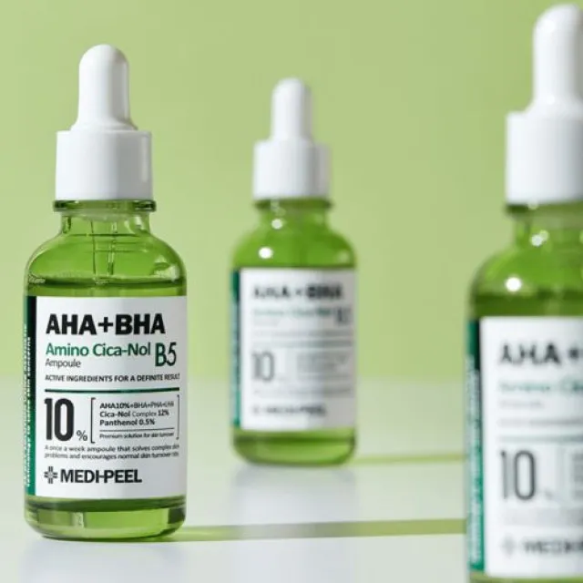 MEDI-PEEL Отшелушивающая ампула с кислотами и центеллой | 30мл | AHA BHA Amino CICA-NOL B5 Ampoule