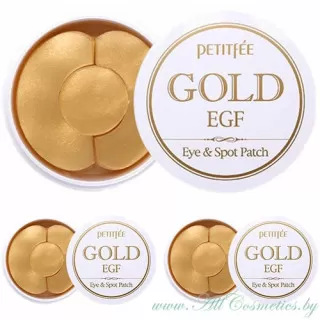 (промо 3 упаковки по спец.цене) PETITFEE Gold EGF Гидрогелевая маска (патчи) для кожи вокруг глаз, с золотом и EGF | 3*(60+30шт) | Gold EGF Hydro Gel Essence Eye Spot Patch