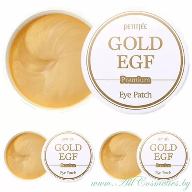 (промо 3 упаковки по спец.цене) PETITFEE Gold EGF Гидрогелевая маска (патчи) для кожи вокруг глаз, с золотом и EGF | 3*60шт | Gold EGF Premium Hydro Gel Eye Patch