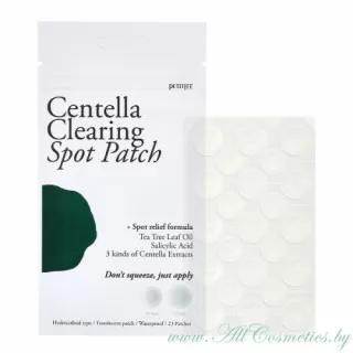 PETITFEE Centella Clearing Маски-патчи точечного применения для ухода за проблемными участками кожи | 1*(23шт(12мм*15шт, 10мм*8шт))| Centella Clearing Spot Patch