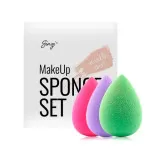 Singi Набор мини-спонжей для нанесения макияжа, 3см | 3шт*1.3г | MakeUp Sponge Set Invisible Cover (Light Green, Hot Pink, Purple)