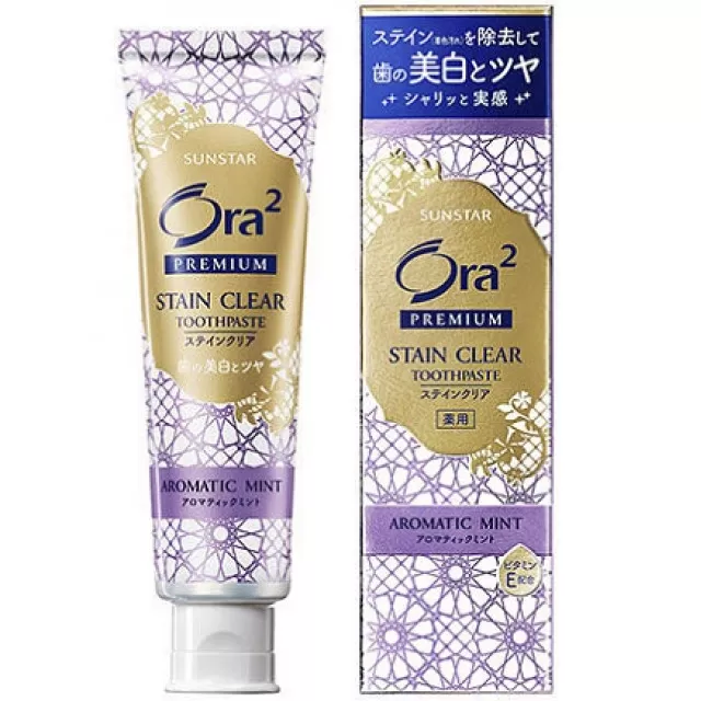 SUNSTAR Ora2 Premium Зубная паста Премиум, Лаванда и Мята | 100гр | Ora2 Premium Stain Clear Toothpaste, Premium Aromatic Mint