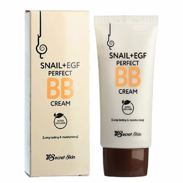 Secret Skin BB-крем для лица с муцином улитки и EGF | 50мл | Snail+EGF Perfect BB Cream