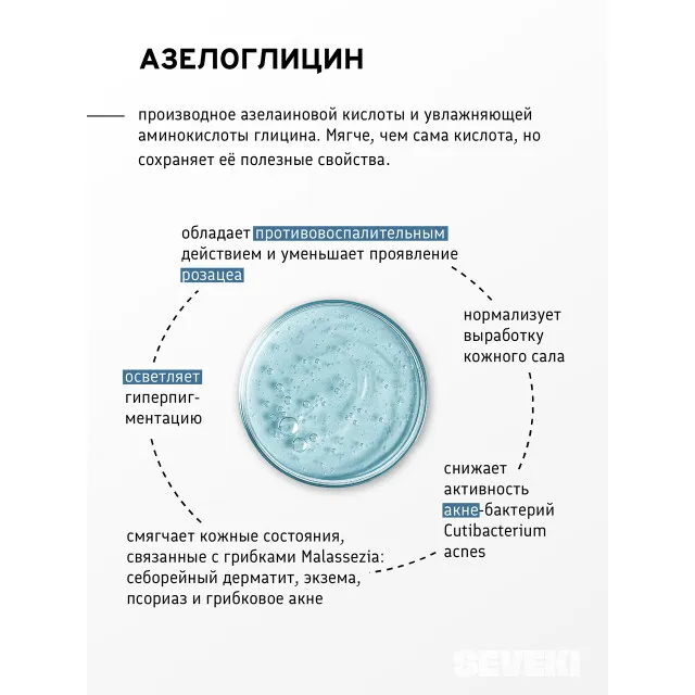 SEVEKI Азелоглицин + БХА сыворотка для проблемной кожи, 35мл