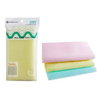 SUNGBO CLEAMY Мочалка для душа, выше-средней жесткости (Soft Type 4) no.020 | CLEAMY Wave Shower Towel
