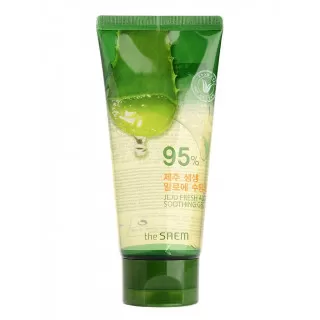 the SAEM Jeju Fresh Aloe Гель успокаивающий для лица и тела, с экстрактом алоэ 95%  | 120мл | Jeju Fresh Aloe Soothing Gel 95%