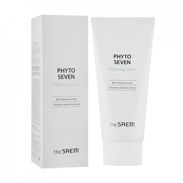 the SAEM PHYTO SEVEN Пенка для умывания с успокаивающим фито-комплексом | 150мл | PHYTO SEVEN Seven Cleansing Foam