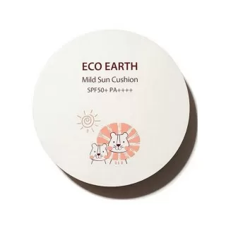 the SAEM ECO EARTH Кушон солнцезащитный SPF 50+ PA++++ | 12г | ECO EARTH Mild Sun Cushion SPF 50+ PA++++