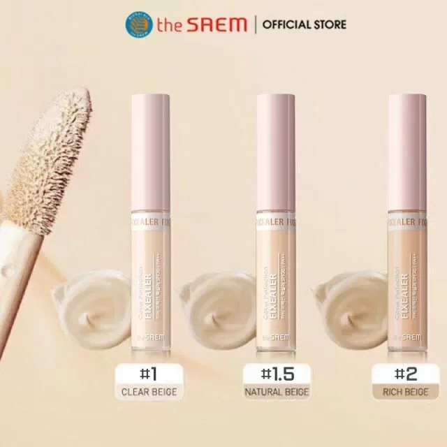 the SAEM Cover Perfection FIXEALER Консилер, 1.5 Natural Beige, SPF30 РА++ | 6.5г | Cover Perfection FIXEALER 1.5 Natural Beige, SPF30 РА++